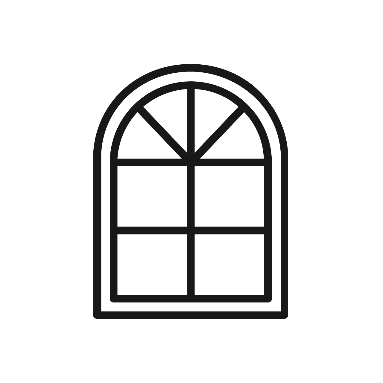 top rounded window